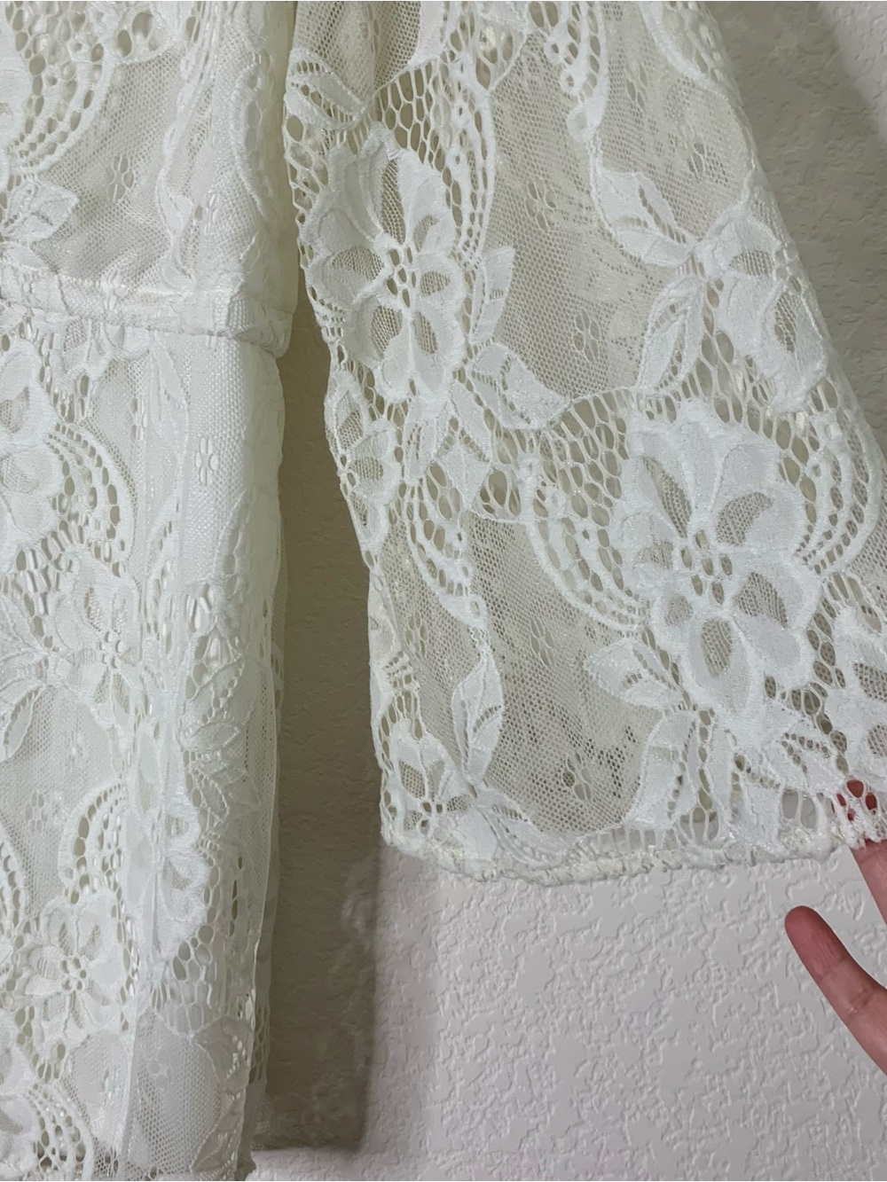 Show me your mumu Womens lace long sleeve roxy romper S - Picture 2 of 9
